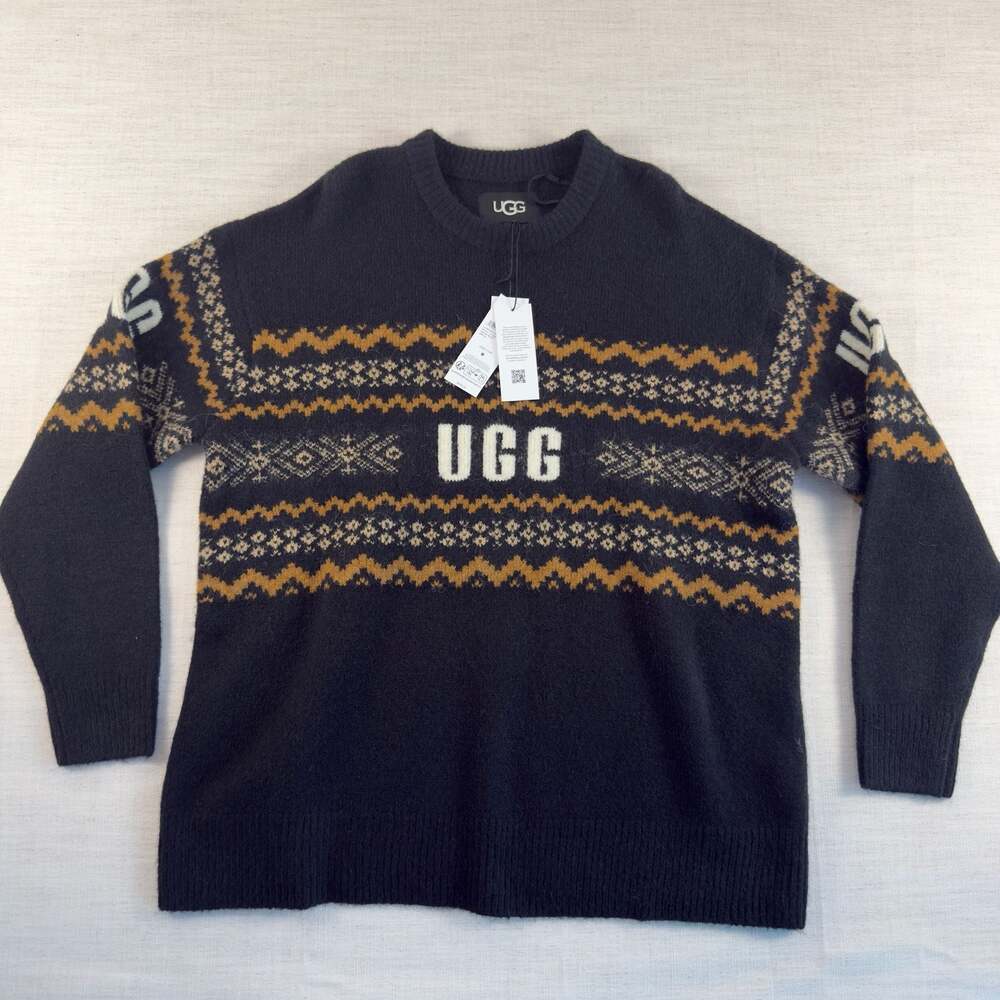 UGG‎ Kaelan UGGIsle Fair Isle Logo Crewneck Sweater Unisex Medium
